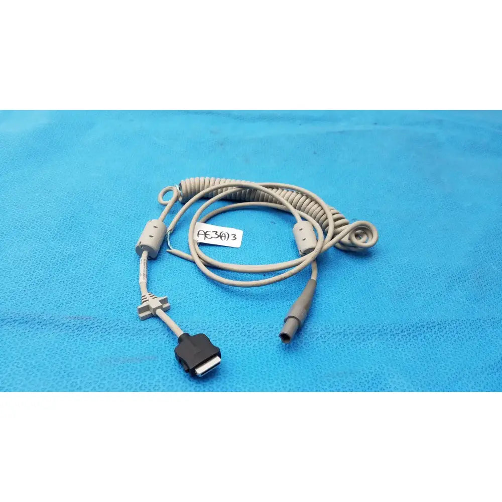 Reuse Medical GE Medical Coiled Data Cable for Cam 14 Module Hirose HRS 2016560-001 Medical Cables & Cords, second-hand product photo 1