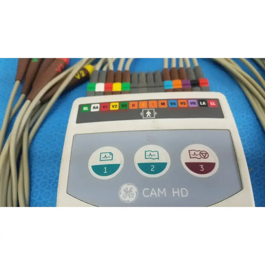 GE Medical Systems 900995-003 CAM HD ECG EKG Acquisition Module w/ Leads ECG/EKG Acquisition Module, second-hand product photo 2