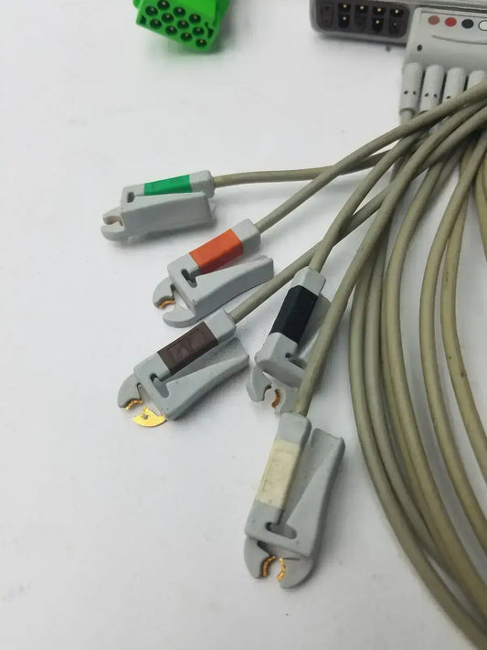 GE Multi-link 10 Lead ECG Cable REF: 2017006-001 With 5 Leads ECG Cable, second-hand product photo 2