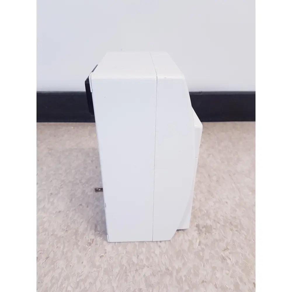 White plastic thermal medical digital printer prn 50-m with black side panel and silver metallic base component as-is