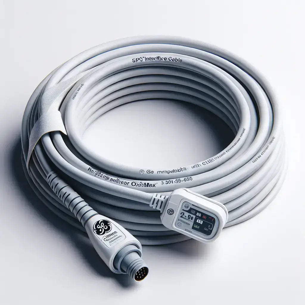 GE SpO2 Interface Cable Nellcor OxiMax 3M 10FT Patient Monitor SpO2 Interface Cable, second-hand product photo 1