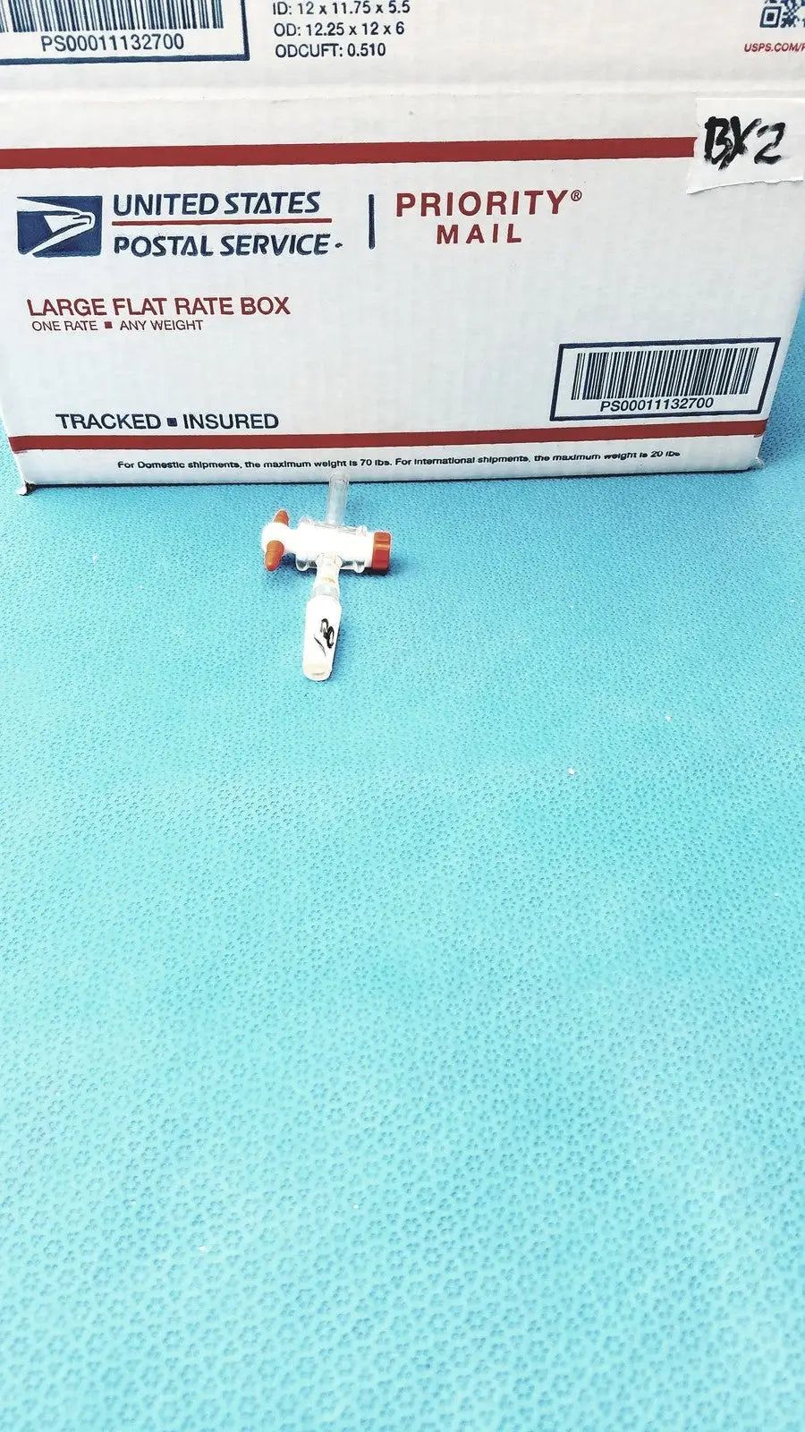 Glass 14/20 Straight Septum Inlet Adapter with Flow Control