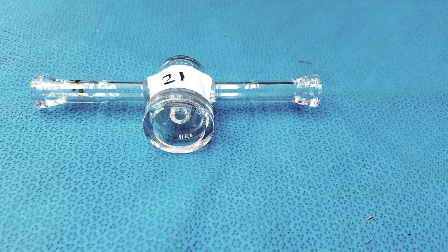 Reuse Medical Glass Lab Adapter 24/40 Joint with Stopcock Valve Borosilicate Chemistry Use Other Medical & Lab Glassware, second-hand product photo 1