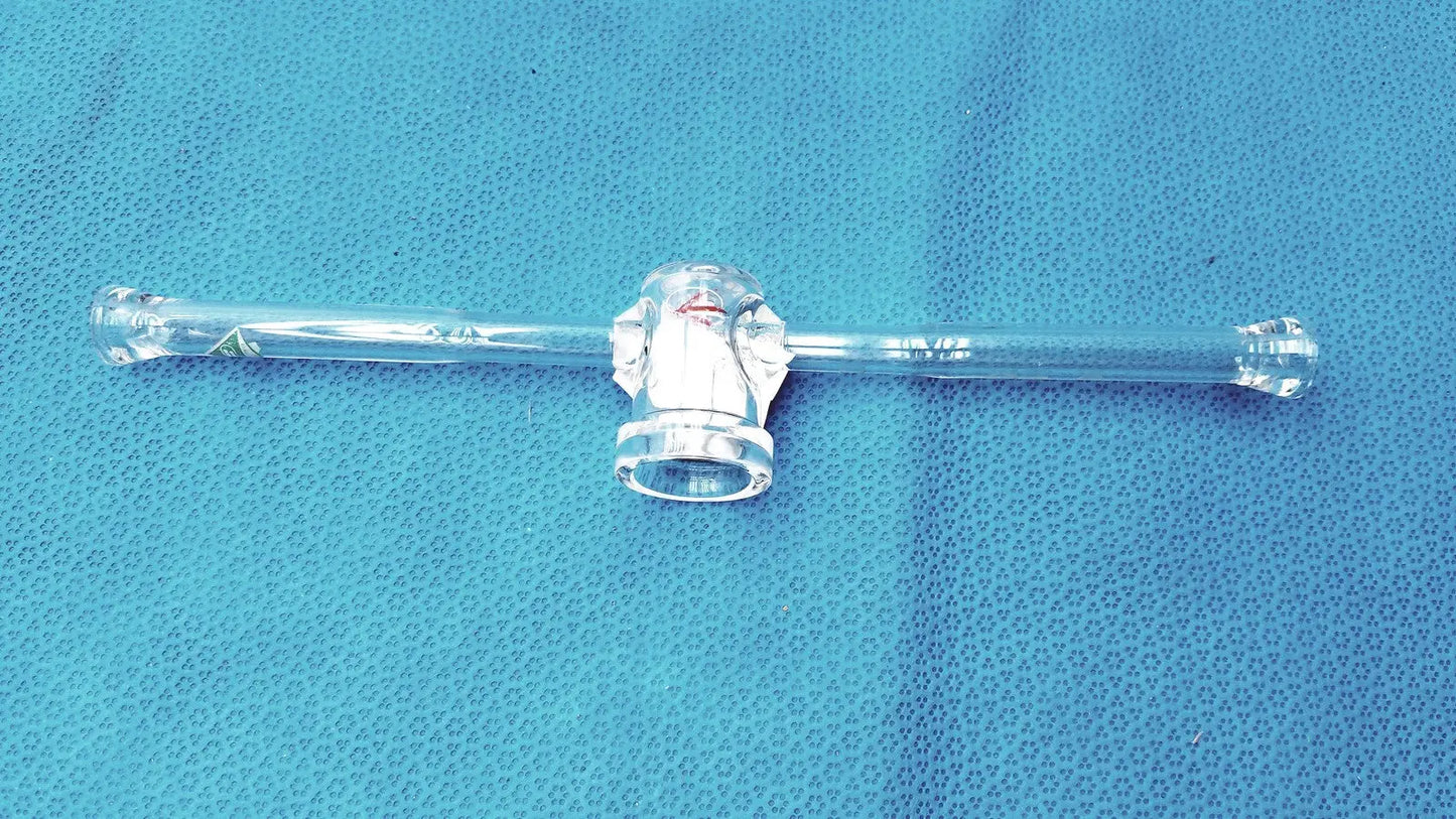 Reuse Medical Glass Straight Bore Stopcock – Ground Glass Valve for Lab Glassware Lab Flasks, second-hand product photo 1