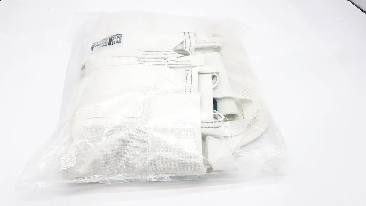 White fabric guldmann disposable micro plus sling with adjustable straps and reinforced stitching max 250kg capacity