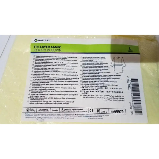 Reuse Medical Halyard Tri-Layer Disposable Gown – Blue, General Use – Model 69979 Centrifuge Tubes, second-hand product photo 1