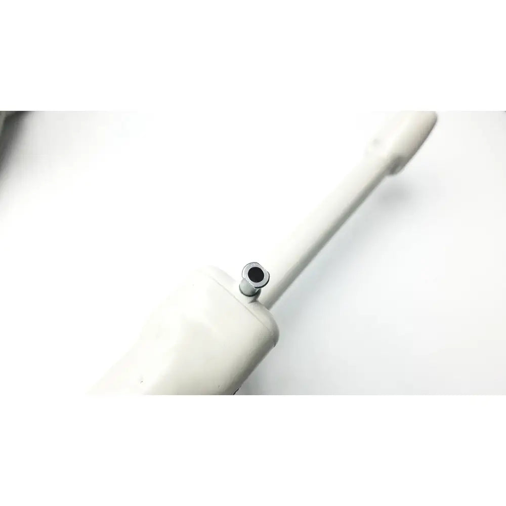 White plastic handle with metallic cylindrical attachment of hitachi eup-cc331 ultrasound biplane transrectal probe