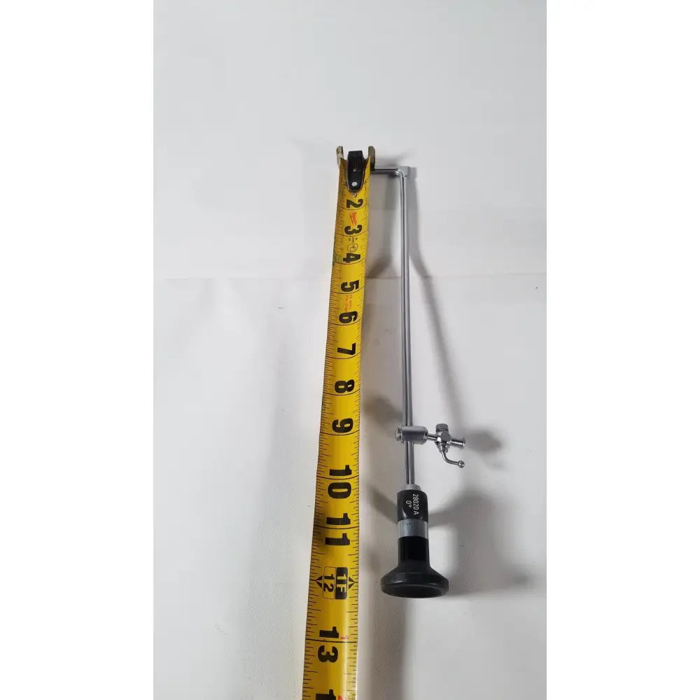 Silver hopkins 28020a 0 degree nephroscope with luer lock and black ergonomic handle by zooma with adjustable metal arm