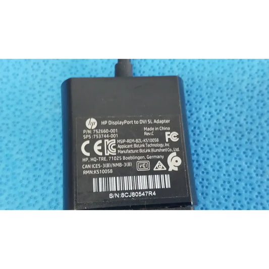 HP DisplayPort to DVI SL Adapter Cable with E119932-T AWM Cable DisplayPort to DVI Adapter Cable, second-hand product photo 2