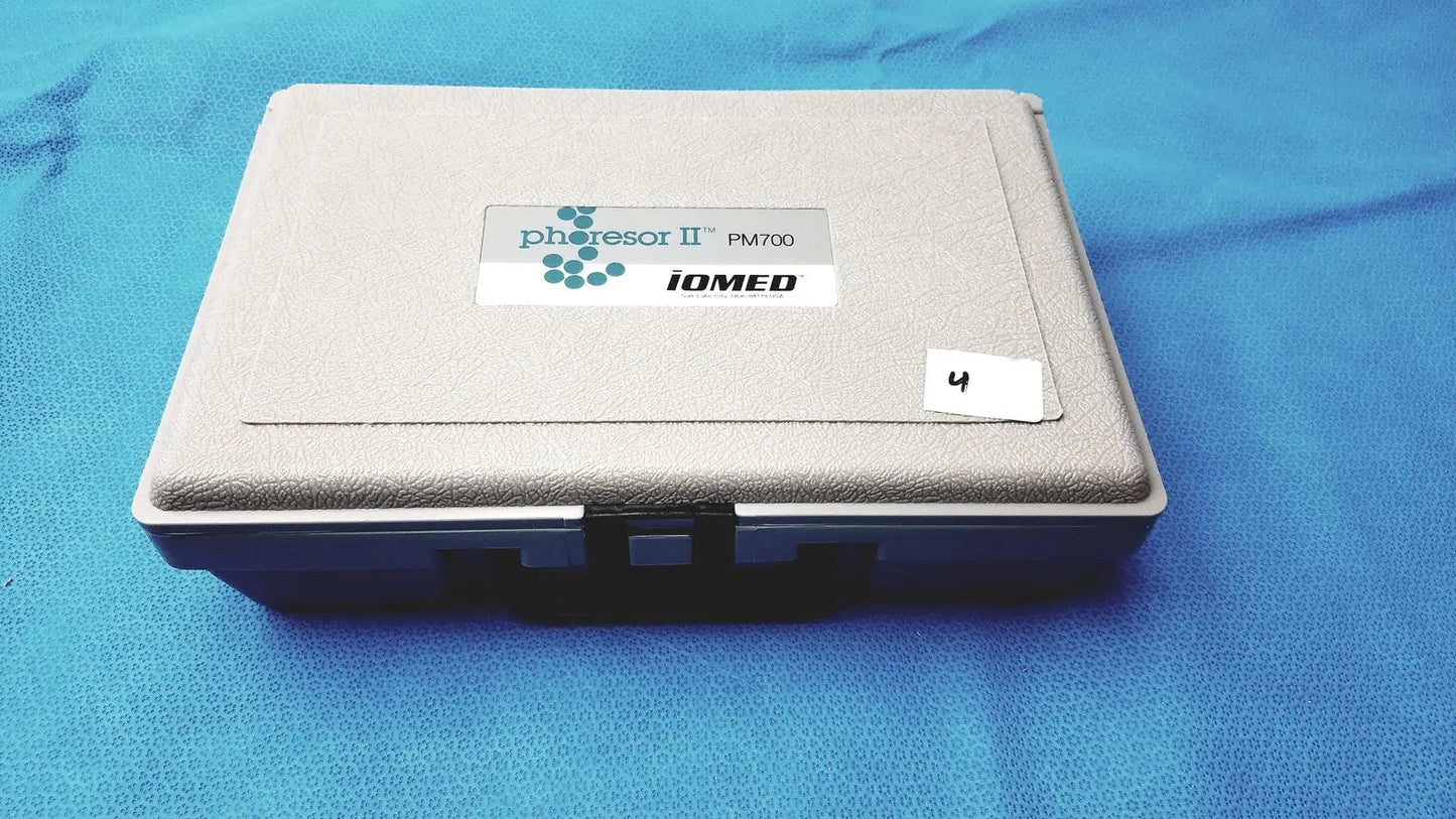 Reuse Medical IOMED Phoresor II PM700 Iontophoretic Drug Delivery System with Case Medical Cables & Cords, second-hand product photo 1