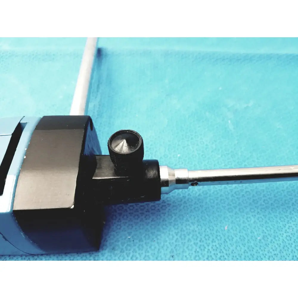 Black and silver surgical endoscope with textured knob handle for medical equipment reuse in Janke & Kunkel homogenizer
