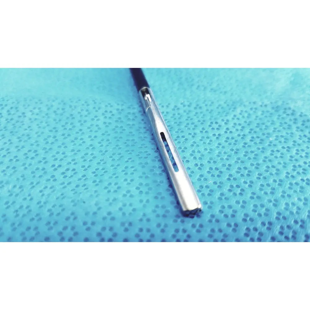 Jarit 610-140 stainless steel roto-lok with black handle and elongated slot in sleek metallic shaft stainless steel roto-lok