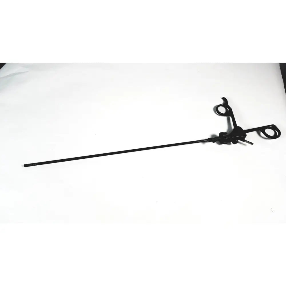 Black Karl Storz clickline handle with insulated shaft laparoscopic tool featuring a long slender shaft and articulated handles