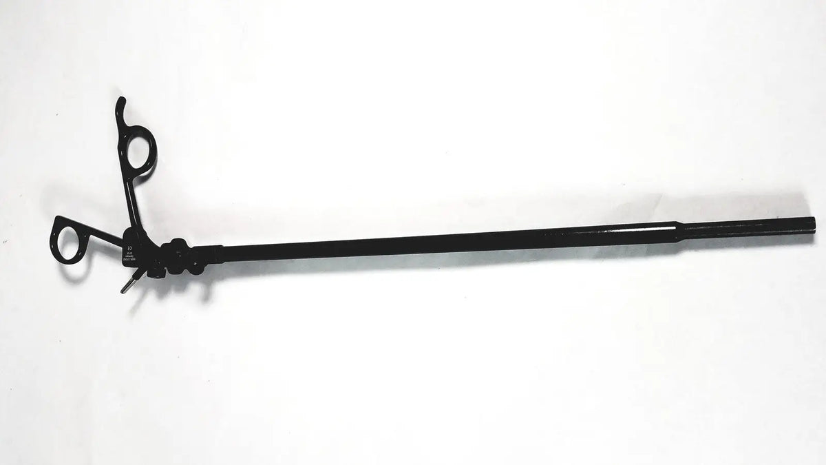 Black karl storz monopolar surgical handle with articulated handles and long slender shaft for electrosurgical use