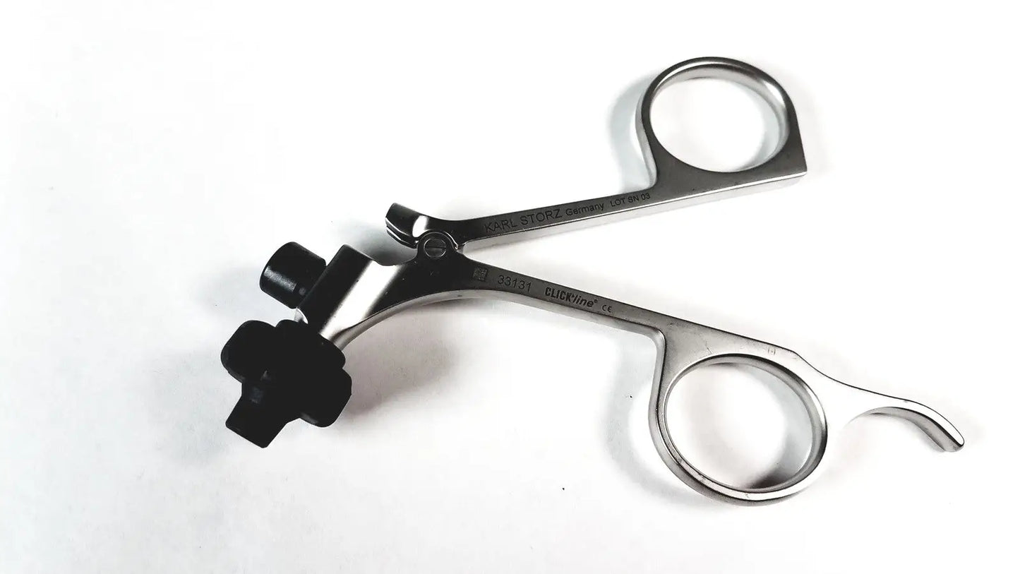 Reuse Medical Karl Storz 33131 Clickline Metal Handle – Pistol Grip Surgical Instrument Centrifuge Tubes, second-hand product photo 1