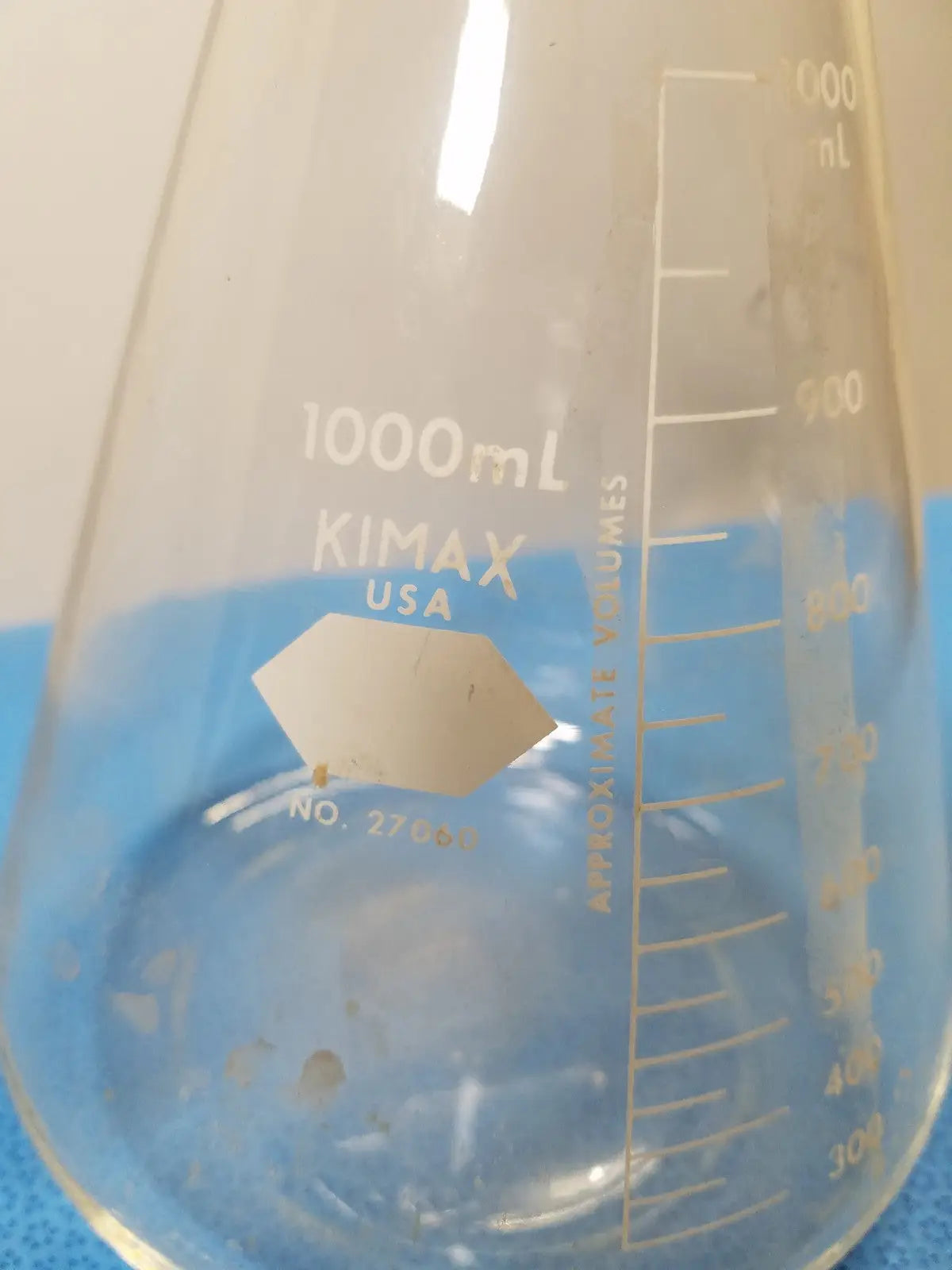 Kimax 1000 mL Erlenmeyer Flask – Borosilicate Glass Laboratory Vessel Erlenmeyer Flask, second-hand product photo 4