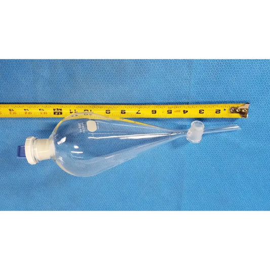 Kimax 500mL Squibb Separatory Funnel with Neck Borosilicate Lab Glass Separatory Funnel, second-hand product photo 2