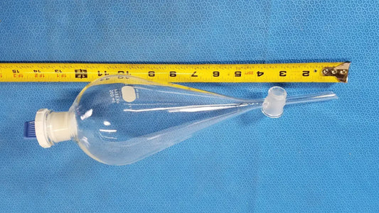 Kimax 500mL Squibb Separatory Funnel with Neck Borosilicate Lab Glass Separatory Funnel, second-hand product photo 2