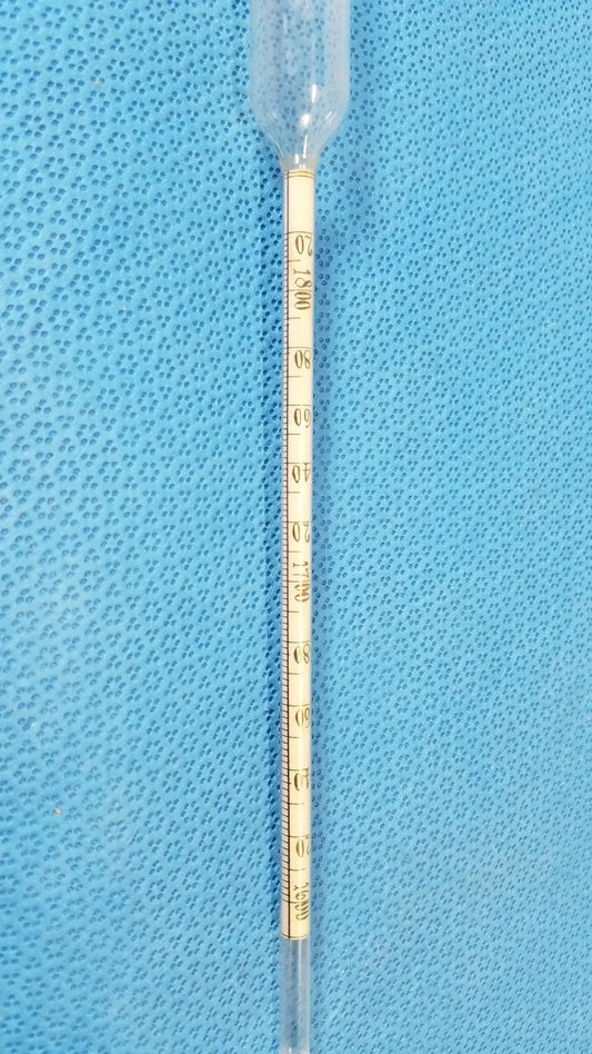 Clear glass specific gravity hydrometer with gravity hydrometer scale for light liquids temp 60°/60°f featuring a bulbous top