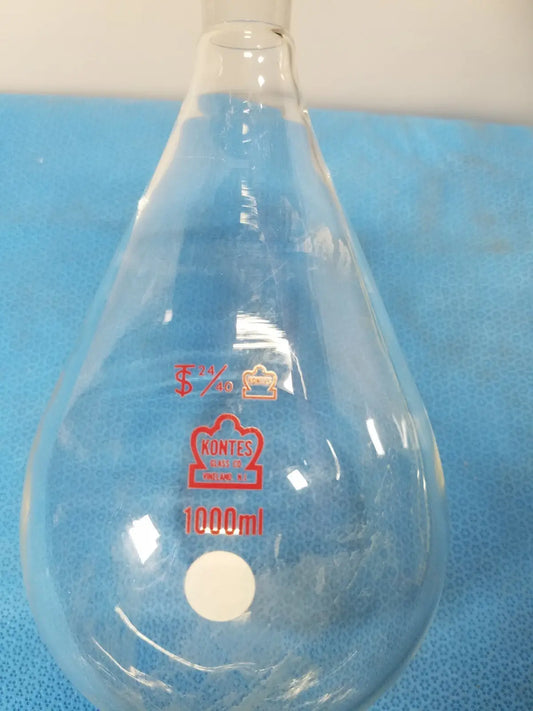 Kontes 1000 mL Rotary Evaporating Recovery Flask – 24/40 Joint Borosilicate Rotary Evaporating Recovery Flask, second-hand product photo 2