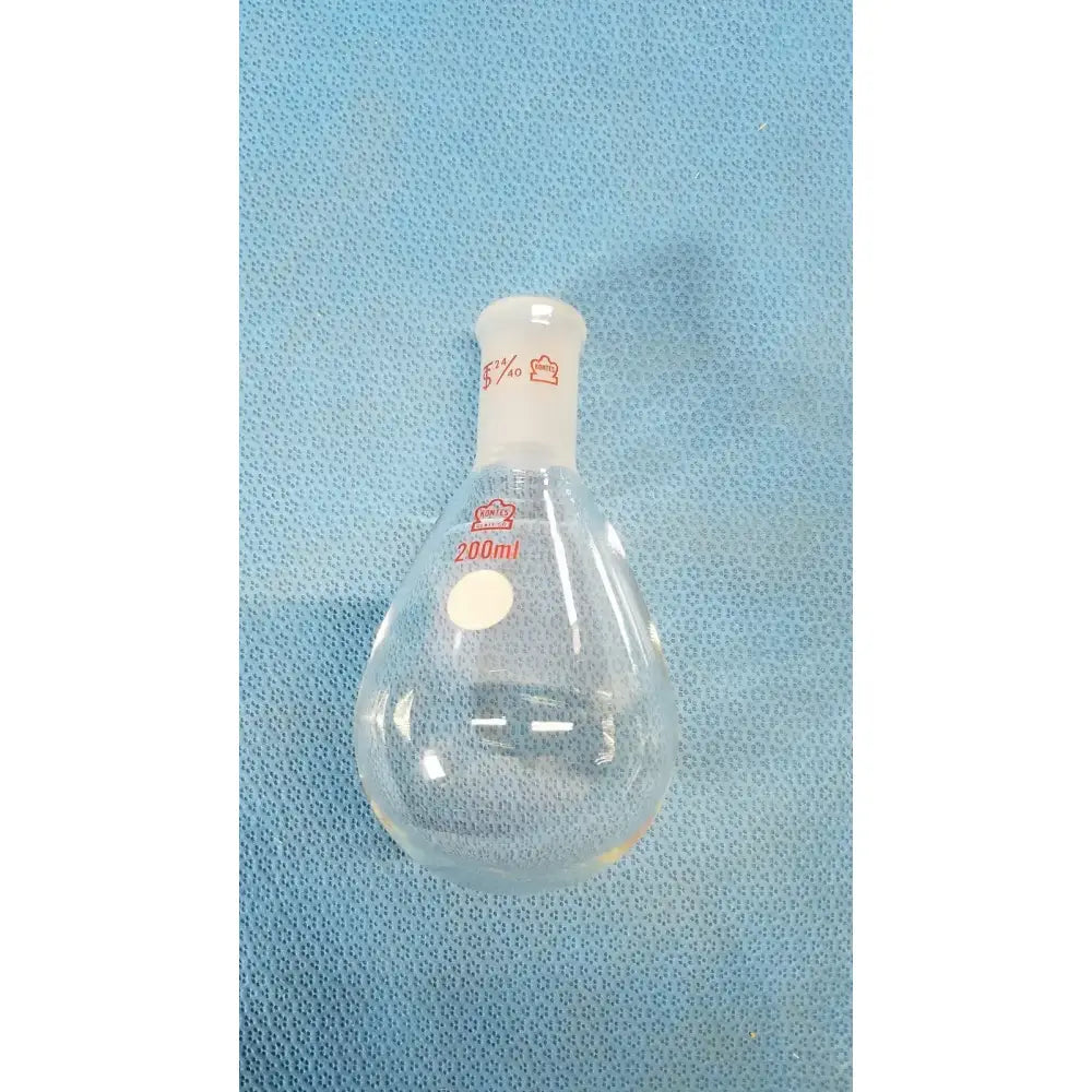 kontes 200 milliliter single-neck round bottom flask with a 24/40 joint. Round Bottom Flask, second-hand product photo 4
