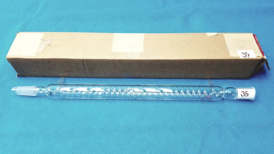 Reuse Medical Kontes Glass Allihn Condenser 8-Bulb, 400mm Jacket, 24/40 Joints, Lab Glassware Jars & Reagent Bottles, second-hand product photo 1