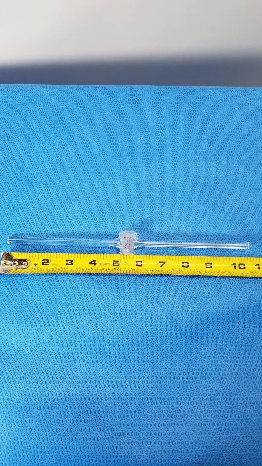 KONTES Laboratory Pyrex Corning PS2 Borosilicate Glass Straight Bore Stopcock, Size 2 Laboratory Glassware, second-hand product photo 5