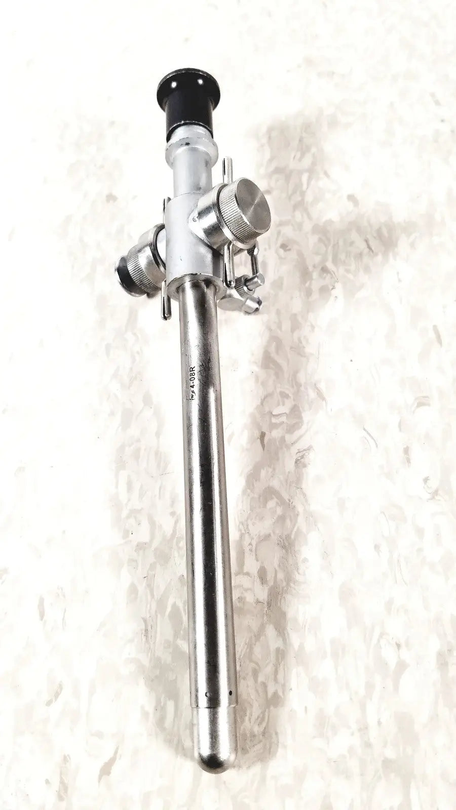 Silver linvatec 118100 l 354530 laparoscopy cannula with black eyepiece and metallic joints for reuse medical laparoscopic instruments