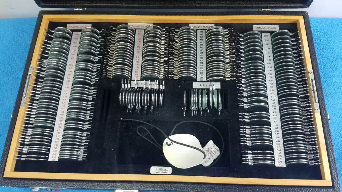 Reuse Medical Lombart Optical Trial Lens Set Professional Eye Exam Kit With Prisms & Case Other Medical & Lab Equipment, second-hand product photo 1