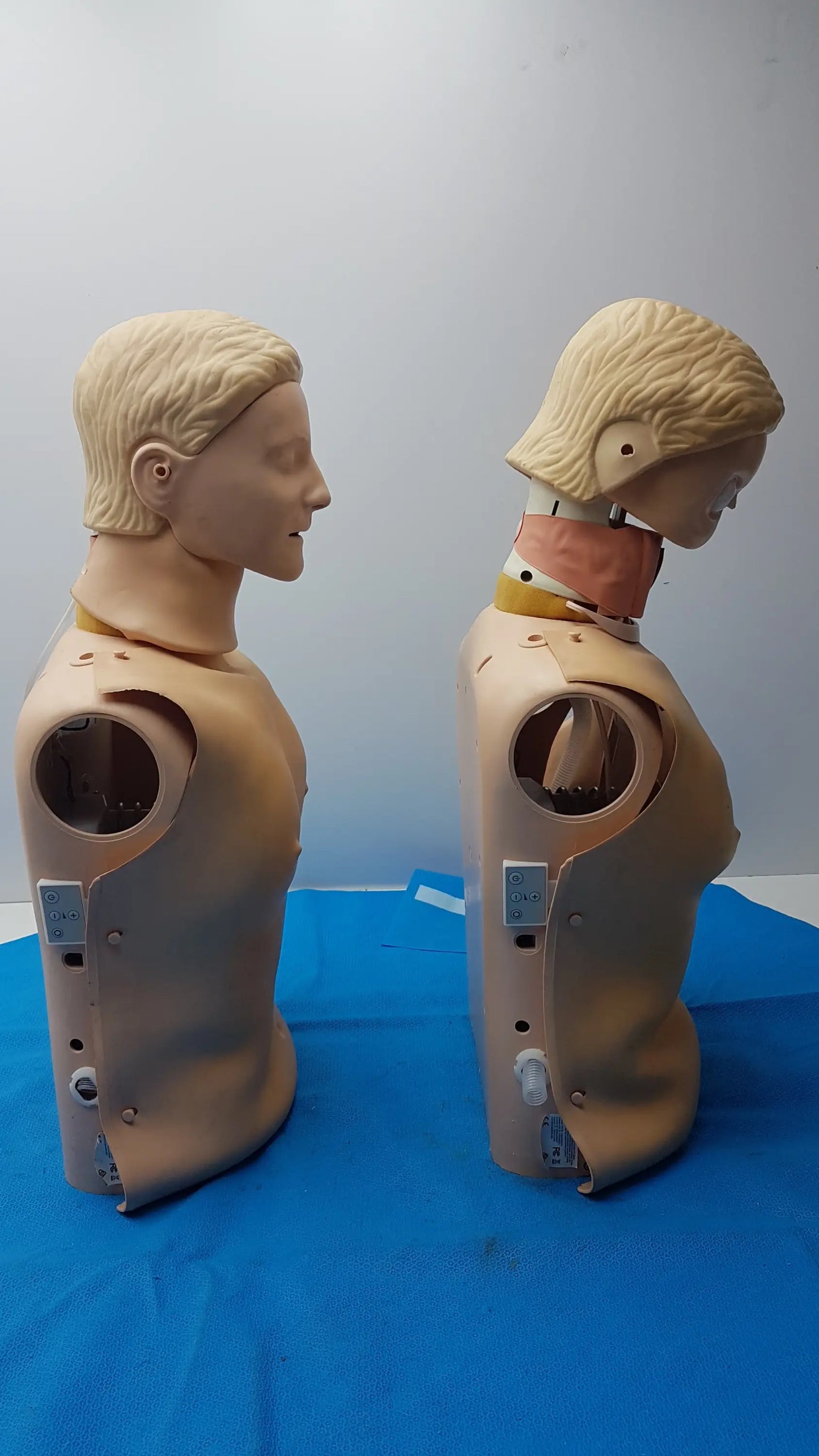 Lot of 2 Adult CPR Training Manikin Full Torso QCPR Electronic Dummy - CPR Training Manikin Torsos