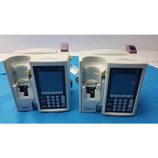 Lot of 2 Hospira Plum A+ Infusion pumps - Volumetric Single-Channel Dual-Line Infusion Pump