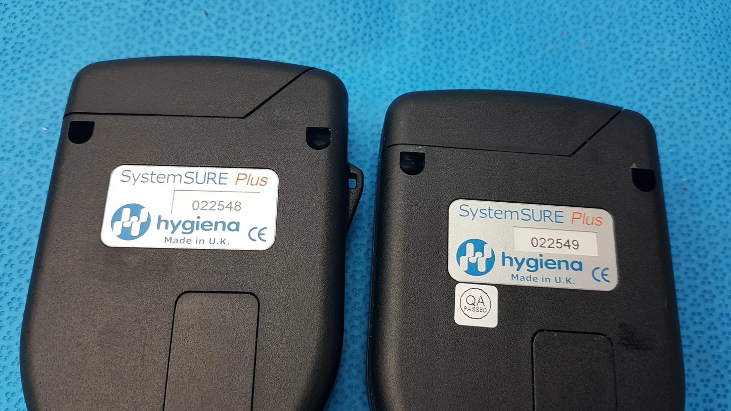 Lot of 2 Hygiena SystemSURE Plus Luminometers ATP Monitoring System - Luminometer ATP Monitoring System