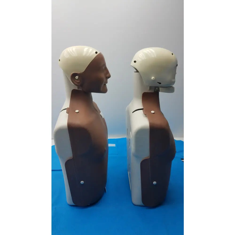 Lot of 2 Laerdal Little Anne CPR Manikins Dark Skin Torsos 1 Missing Face - CPR Training Manikin Torsos