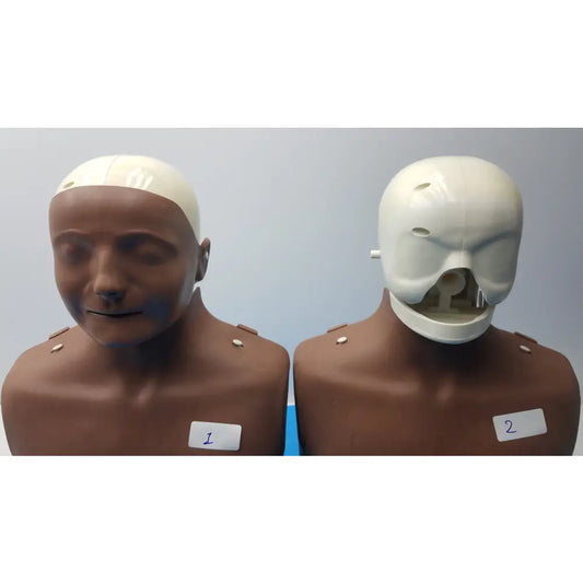 Lot of 2 Laerdal Little Anne CPR Manikins Dark Skin Torsos 1 Missing Face - CPR Training Manikin Torsos
