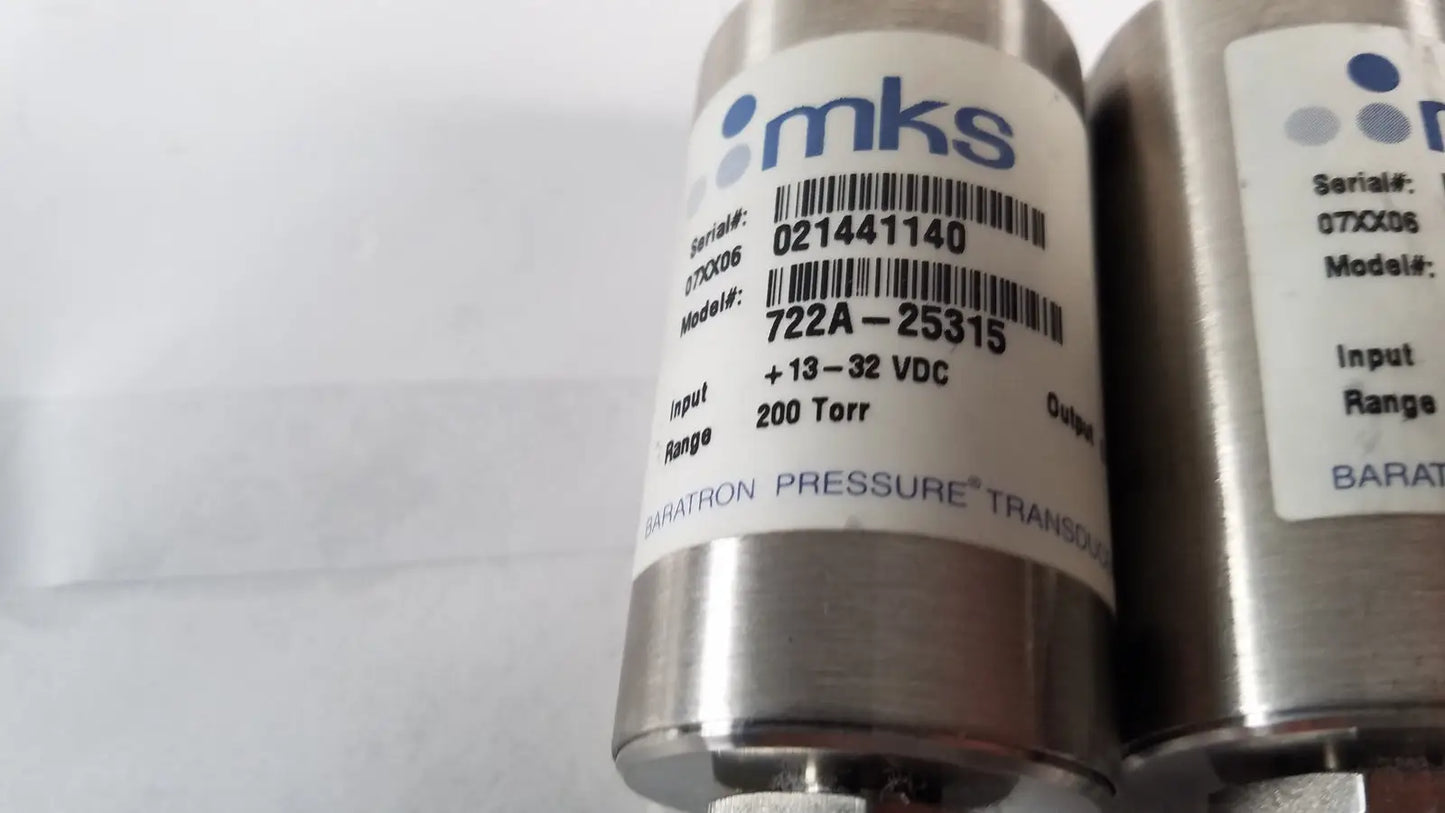 MKS Lot of 2 MKS Baratron Pressure Transducer 722A-25315, 200 Torr and 30 Torr Pressure Transducer, second-hand product photo 8