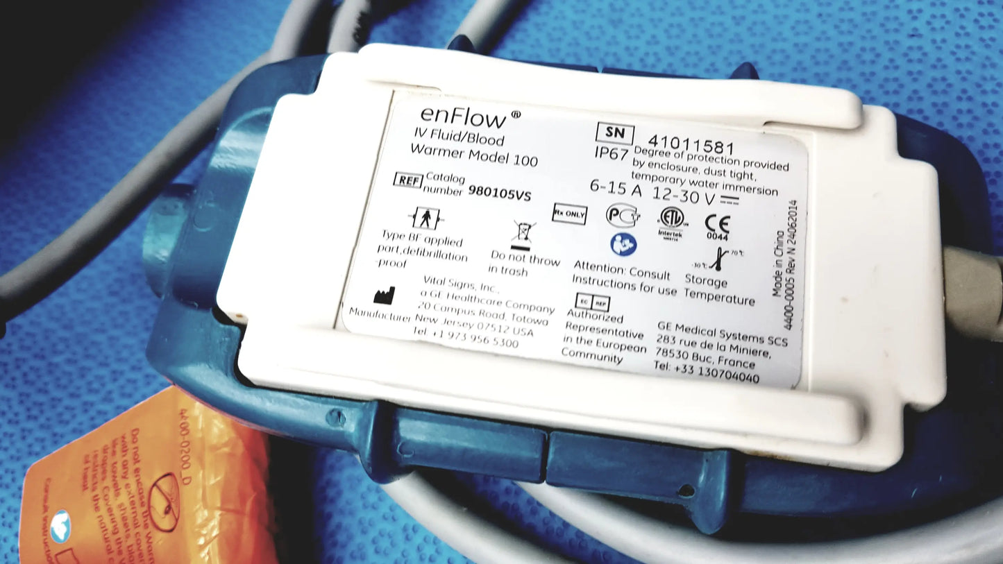 Lot of 3 GE Medical System Enflow 121 IV Fluid Warmer Model 100 - IV Fluid and Blood Warming System