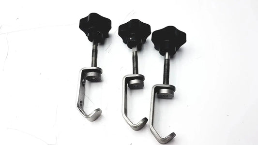 Unbranded Lot of 3 Stainless Steel Fixture I-beam Clamp Tube Slot Pipe Clamp Mounting Clamp, second-hand product photo 2