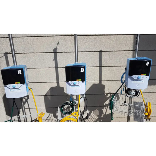 Lot of 3 Vapotherm Precision Flow Plus Hi-VNI Respiratory Units With Rolling Stands - Respiratory Unit