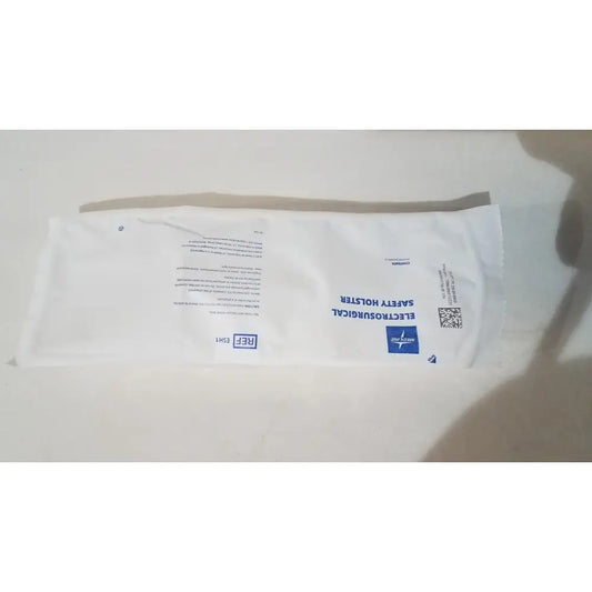 White paper package of medline electrosurgical safety holster esh1 with blue text and logo for secure surgical tool holding