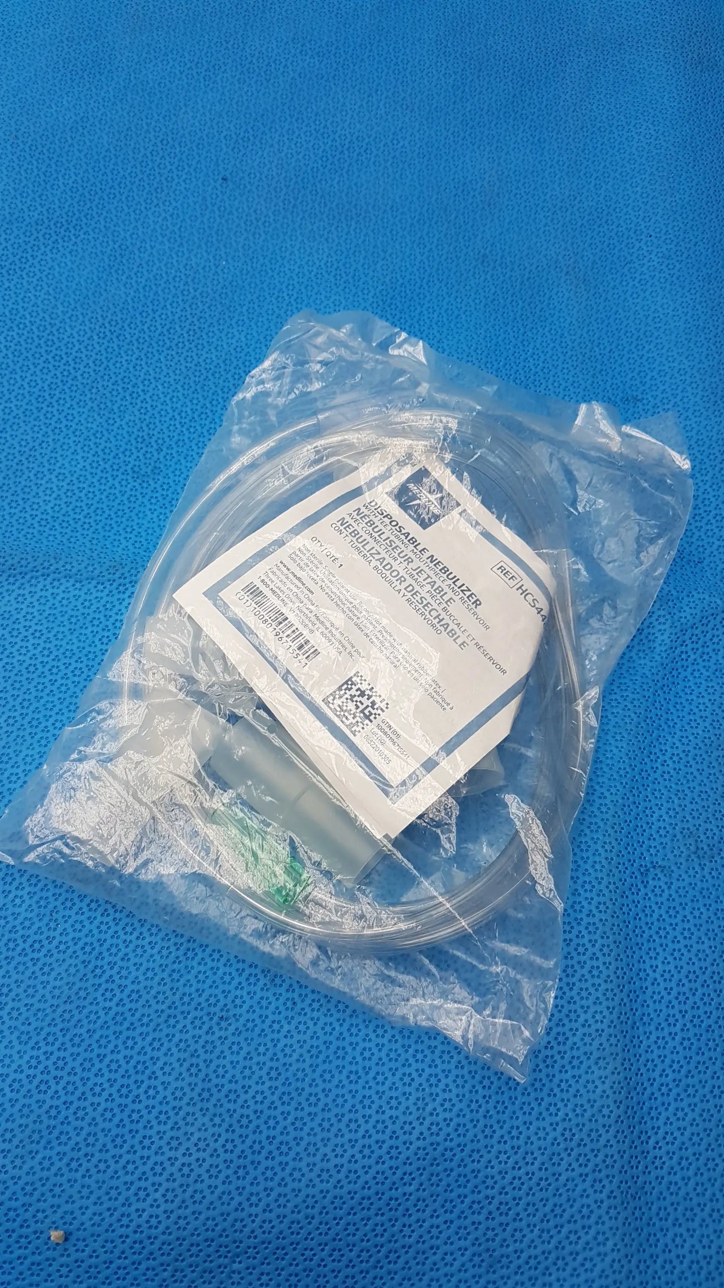 Medline HCS4483 Disposable Nebulizer Kit With Tee Tubing Mouthpiece & Reservoir - Nebulizer Kit