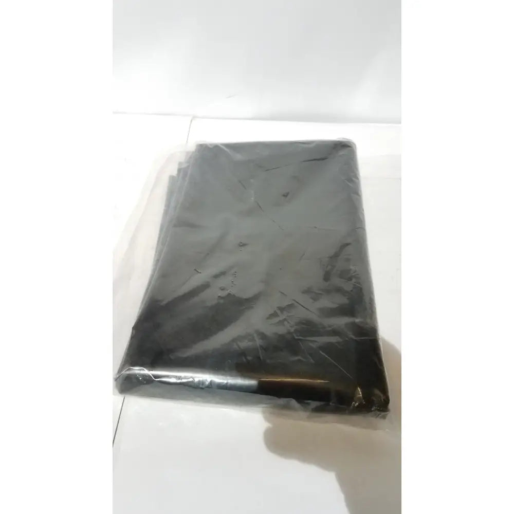 Black medline post mortem body bag made of heavy duty plastic wrapped in clear plastic for adult use