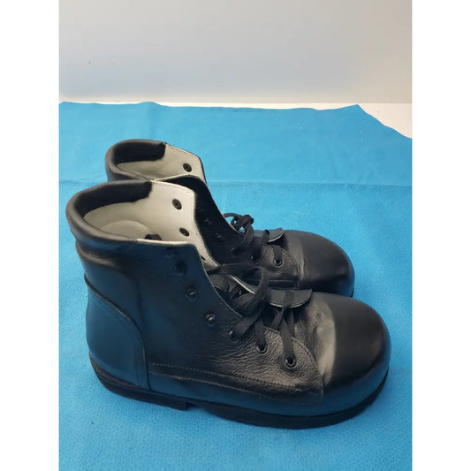 Mens Custom Extra Wide Orthopedic Extra Depth Boots Black Leather - Orthopedic support boots