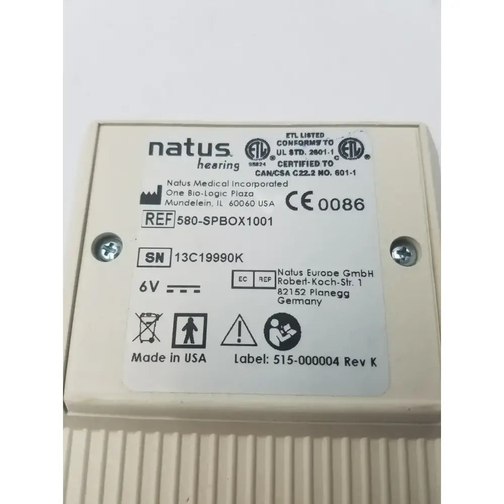 Natus Bio-logic Scout Sport ABR Hearing Screener Device REF 580-SPBOX1001 ABR/OAE Hearing Screener, as-is (for parts) product photo 7
