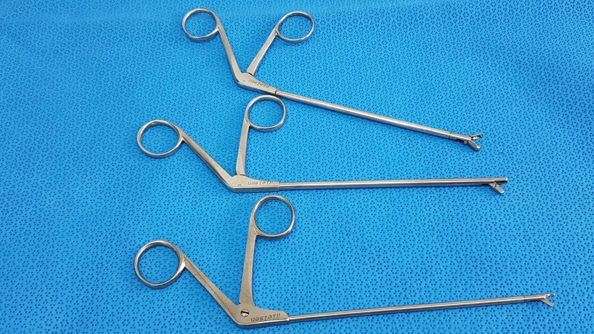 Reuse Medical Nielsen Surgical Scissor Punch Forceps – lot of 3 Forceps, Hemostats & Needle Holders, second-hand product photo 1