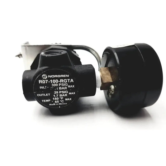 Norgren R07-100-RGKA Mini Pressure Regulator 1/8" Ports with Gauge Pressure Regulator, second-hand product photo 2