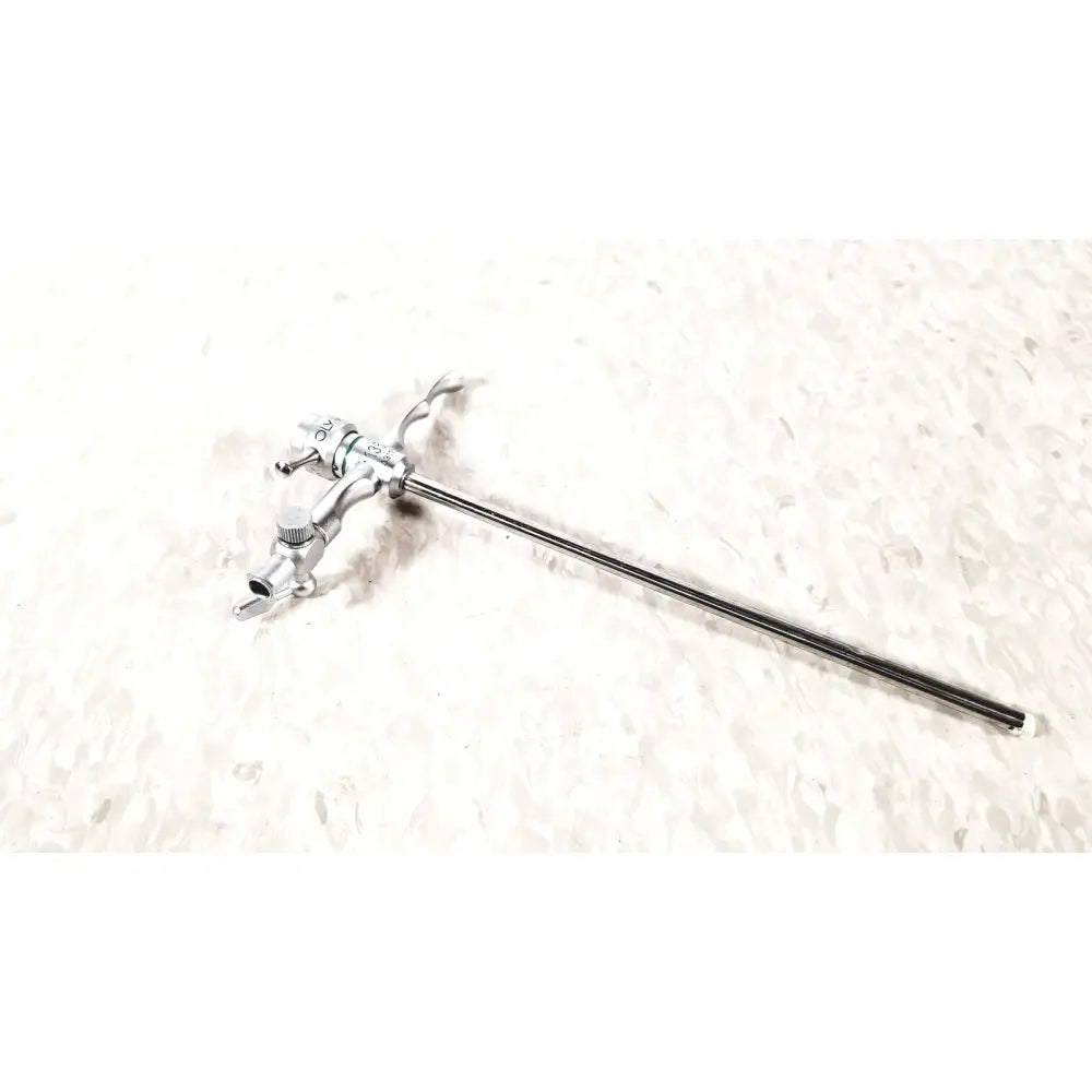 Silver surgical endoscope with long metallic shaft and control knobs of olympus a3173 sheath 13.5 fr instrument