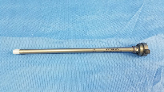 Olympus Germany A22043A 28fr resection sheath with metallic body white tip and black threaded instrument component