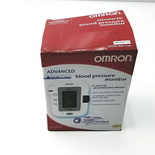 Reuse Medical Omron Advanced Blood Pressure Monitor Model HEM-711AC With Box Blood Pressure Monitoring, second-hand product photo 1