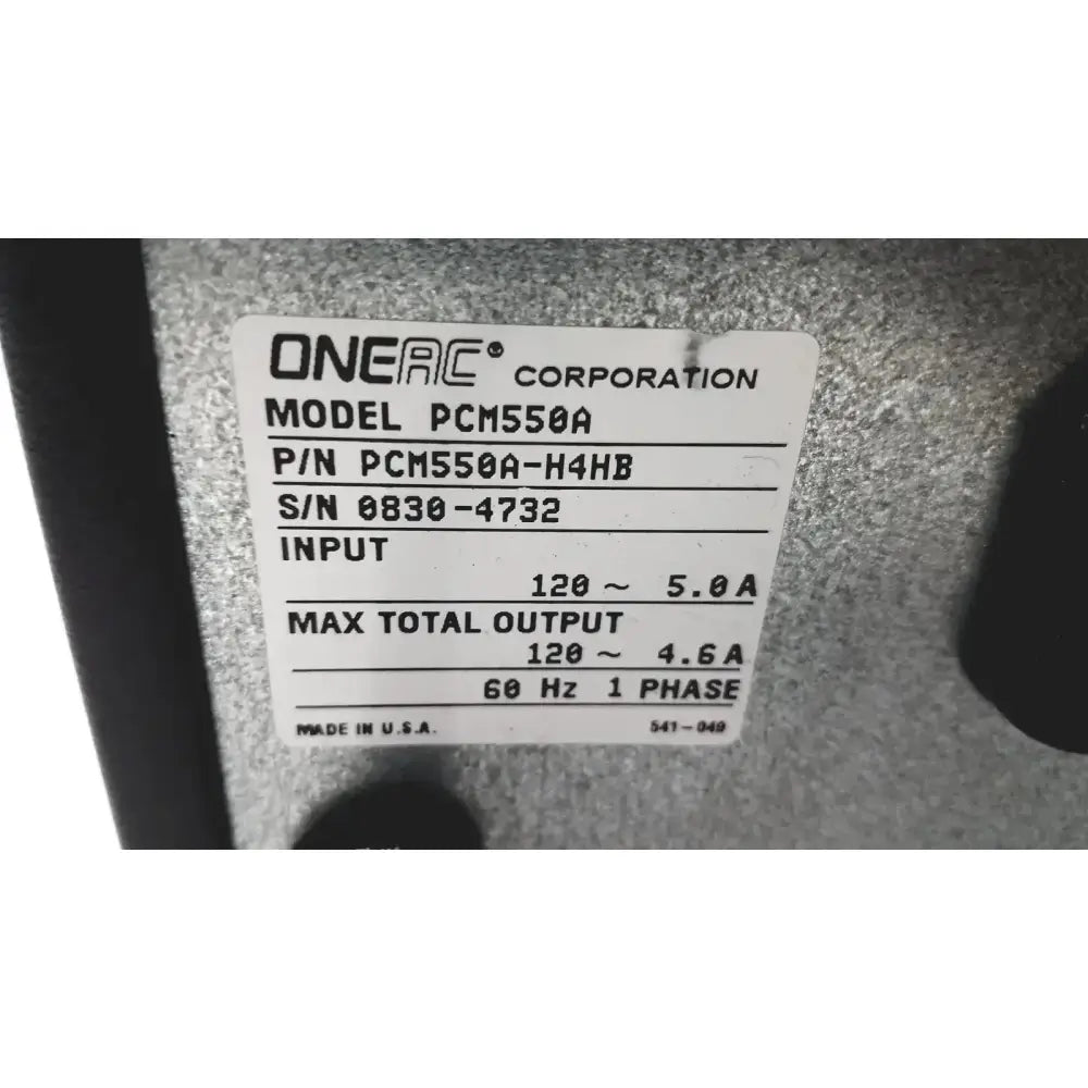 ONEAC Conditioned Power PCM550A Power Conditioner, second-hand product photo 6