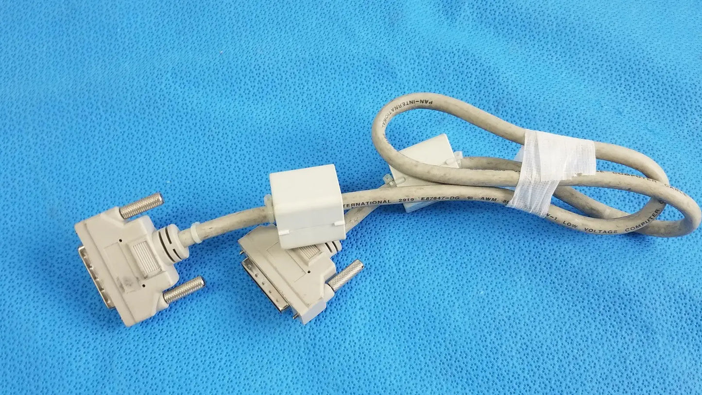 Reuse Medical Pan-International 2919 E87647-DG Medical Interface Data Cable Dual 50-Pin DB50 Medical Cables & Cords, second-hand product photo 1